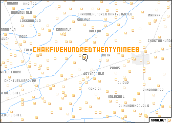 map of Chak Five Hundred Twenty-nine EB