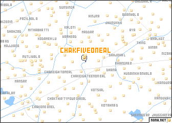 map of Chak Five-One A L