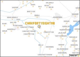 map of Chak Forty-eight MB