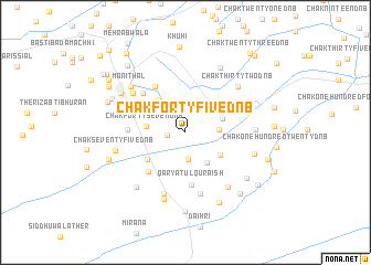 map of Chak Forty-five D N B