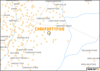 map of Chak Forty-five