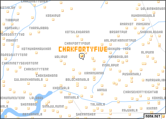 map of Chak Forty-five