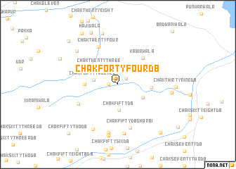 map of Chak Forty-four D B