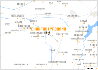 map of Chak Forty-four MB