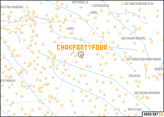 map of Chak Forty-four