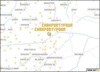 map of Chak Forty-four