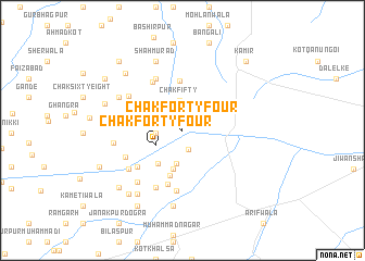 map of Chak Forty-four