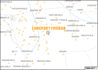 map of Chak Forty-nine DB