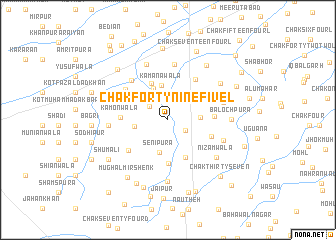 map of Chak Forty-nine Five L