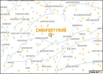 map of Chak Forty-nine