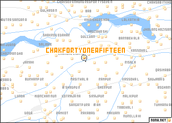 map of Chak Forty-one A-Fifteen