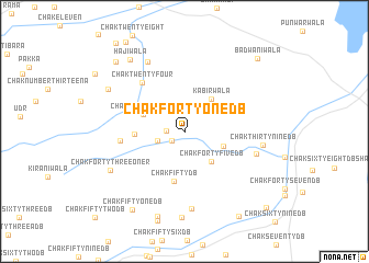 map of Chak Forty-one D B