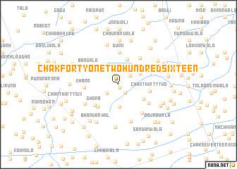 map of Chak Forty-one-Two Hundred Sixteen