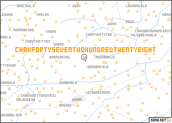 map of Chak Forty-seven-Two Hundred Twenty-eight