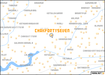 map of Chak Forty-seven