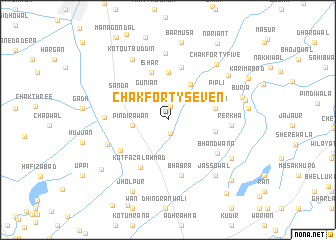 map of Chak Forty-seven