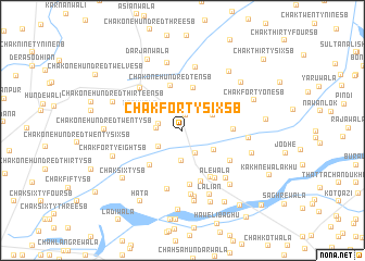 map of Chak Forty-six SB