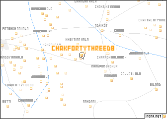 map of Chak Forty-three DB