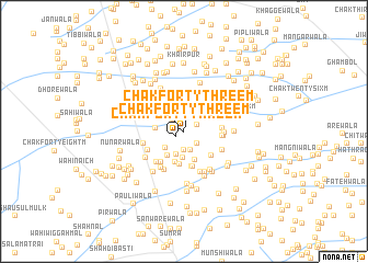 map of Chak Forty-Three M
