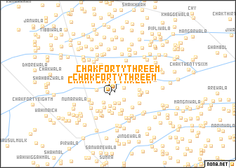 map of Chak Forty-three M