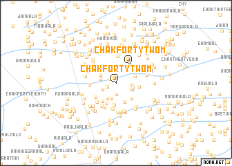 map of Chak Forty-two M