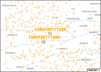 map of Chak Forty-two M