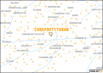 map of Chak Forty-two WB