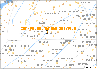 map of Chak Four Hundred Eighty-five