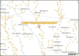 map of Chak Four Hundred Eight