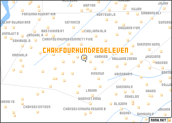 map of Chak Four Hundred Eleven