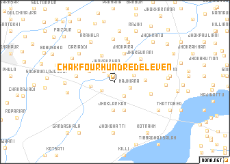 map of Chak Four Hundred Eleven