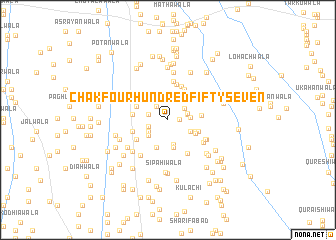 map of Chak Four Hundred Fifty-seven