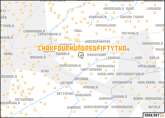 map of Chak Four Hundred Fifty-two