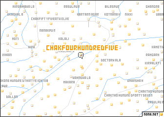 map of Chak Four Hundred Five