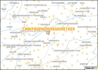 map of Chak Four Hundred Nineteen