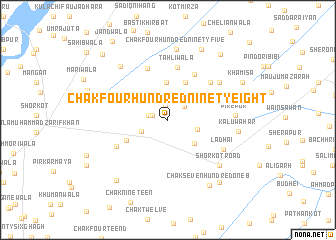 map of Chak Four Hundred Ninety-eight