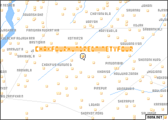 map of Chak Four Hundred Ninety-four