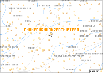 map of Chak Four Hundred Thirteen