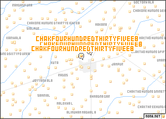 map of Chak Four Hundred Thirty-five EB