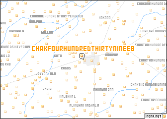 map of Chak Four Hundred Thirty-nine EB