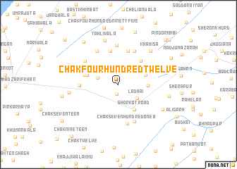 map of Chak Four Hundred Twelve