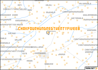 map of Chak Four Hundred Twenty-five EB
