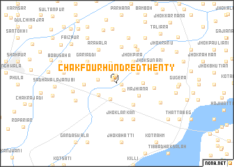 map of Chak Four Hundred Twenty