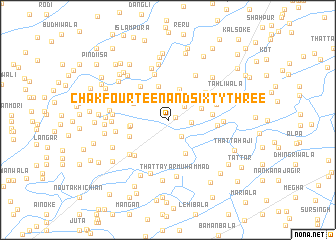 map of Chak Fourteen and Sixty-three
