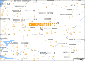 map of Chak Fourteen D