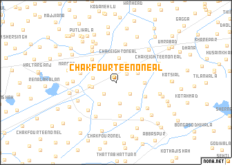 map of Chak Fourteen-One A L