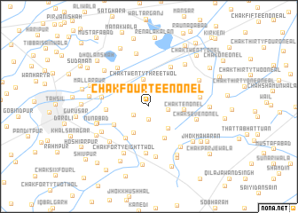 map of Chak Fourteen-One L