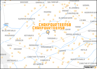 map of Chak Fourteen SB