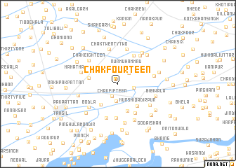 map of Chak Fourteen