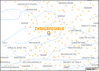 map of Chak Gangīwāla